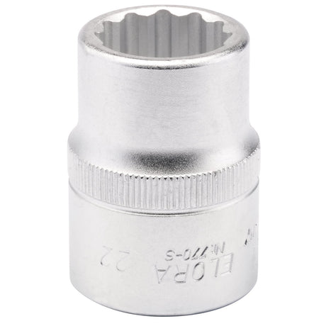Draper Elora Bi-Hexagon Socket, 3/4" Sq. Dr., 22mm - 770-S 22 - Farming Parts
