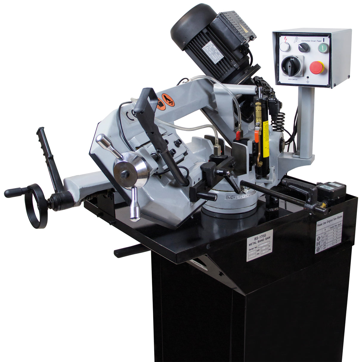 SIP 8" Swivel Head Metal Bandsaw with Gearbox Drive & Coolant SIP-01520