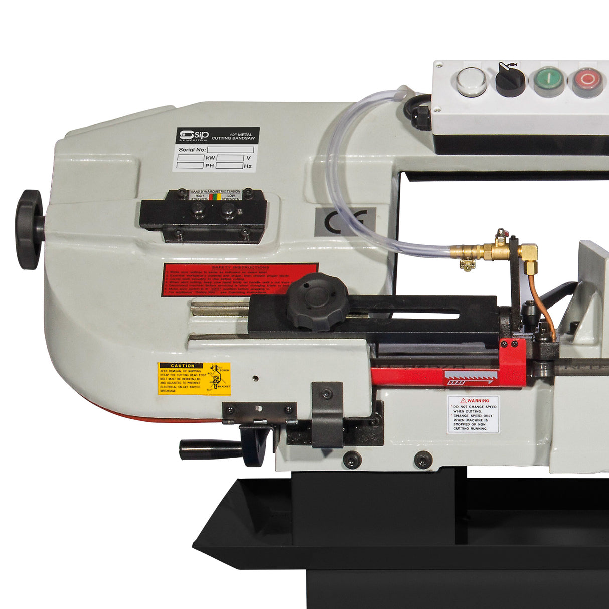 SIP 12" 230v Metal Bandsaw with 4-Speed Gearbox & Blade - 01594