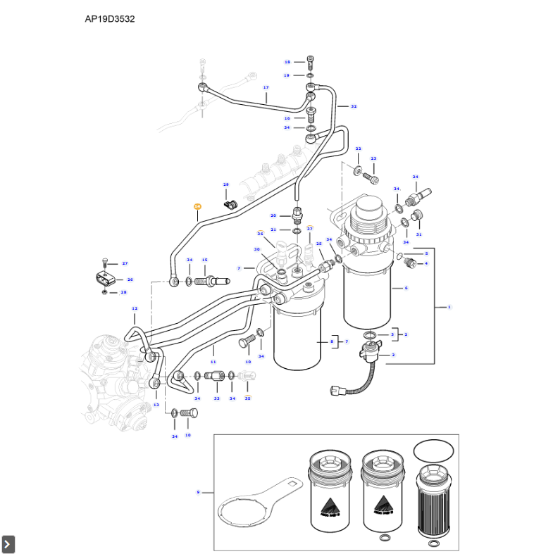 AGCO Fuel Pipe Durable Replacement for Massey Ferguson Tractors | AG-V837074793