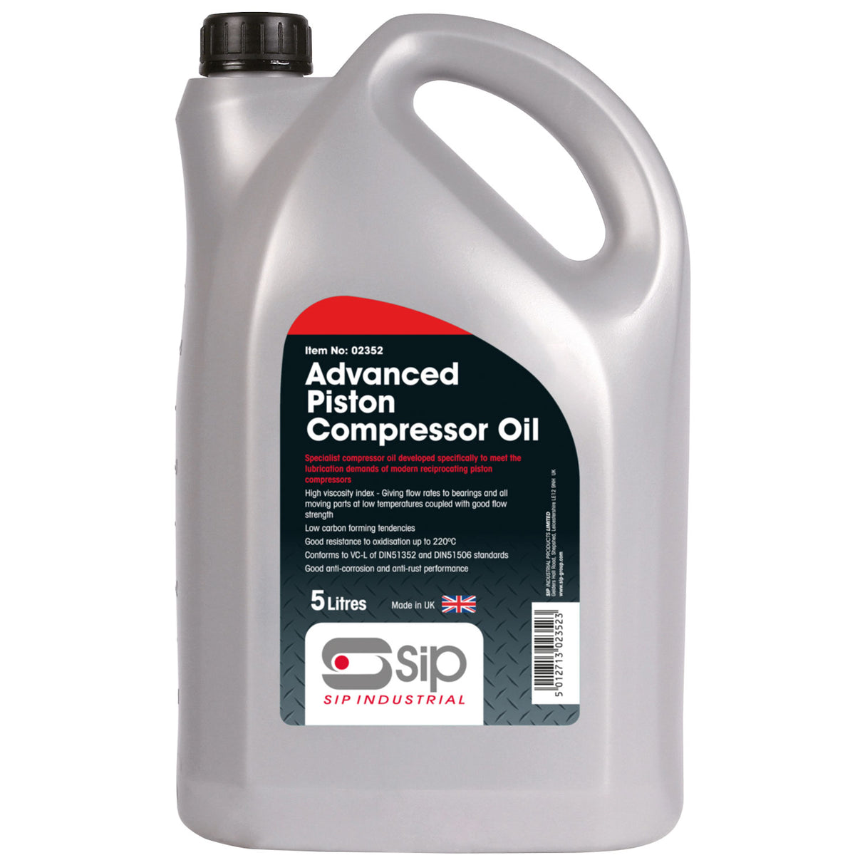 SIP 5ltr Advanced Compressor Oil for Reciprocating Units – 02352