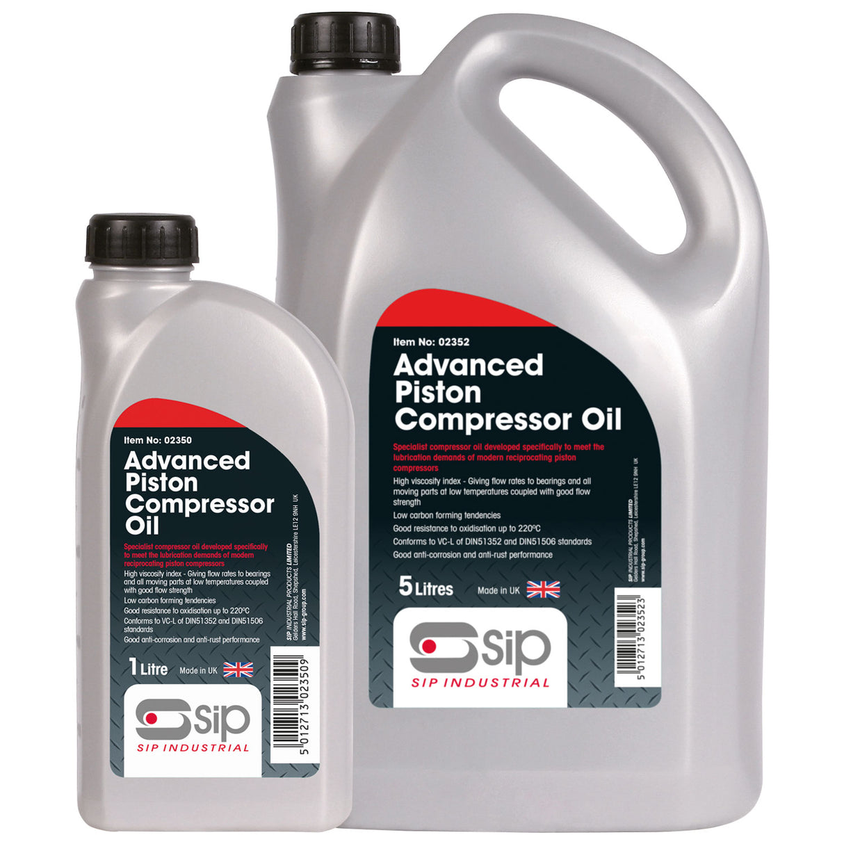 SIP 5ltr Advanced Compressor Oil for Reciprocating Units – 02352