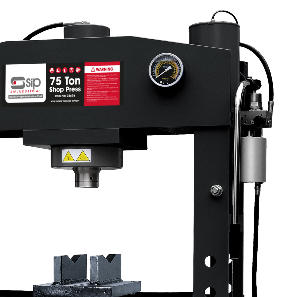 SIP 75 TON Shop Floor Press Pneumatic Steel Frame Press SIP-03696