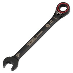 Draper Expert Hi-Torq® Metric Reversible Ratchet Combination Spanner, 12Mm, Black | 8241Rmm/Bk