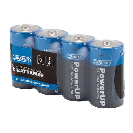 Draper Powerup Ultra Alkaline C Batteries (Pack Of 4) - BATT/C/4 - Farming Parts