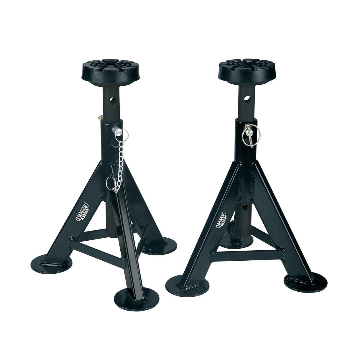 Draper Expert Axle Stands, 3 Tonne, Black (Pair) - AS3000EB - Farming Parts