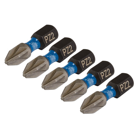 Draper Expert Pz-Type Impact Screwdriver Bits, No.2 X 25mm, 1/4" Hex (Pack Of 5) - IMBH/PZ25/5 - Farming Parts