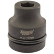 Black Draper Expert Hi-Torq® 6 Point Impact Socket, 1" Sq. Dr., 17mm - 425-MM with branding visible on the side.