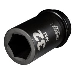 Draper Expert Hi-Torq® 6 Point Deep Impact Socket, 1" Sq. Dr., 32mm - 425D-MM - Farming Parts