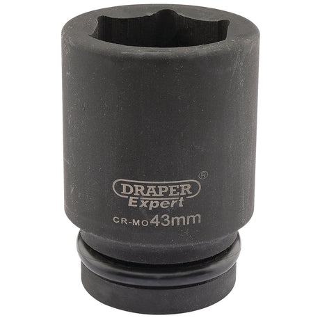 Draper Expert Hi-Torq&#174; 6 Point Deep Impact Socket, 1" Sq. Dr., 43mm - 425D-MM - Farming Parts