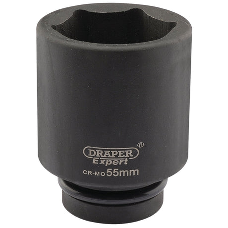 Draper Expert Hi-Torq&#174; 6 Point Deep Impact Socket, 1" Sq. Dr., 55mm - 425D-MM - Farming Parts