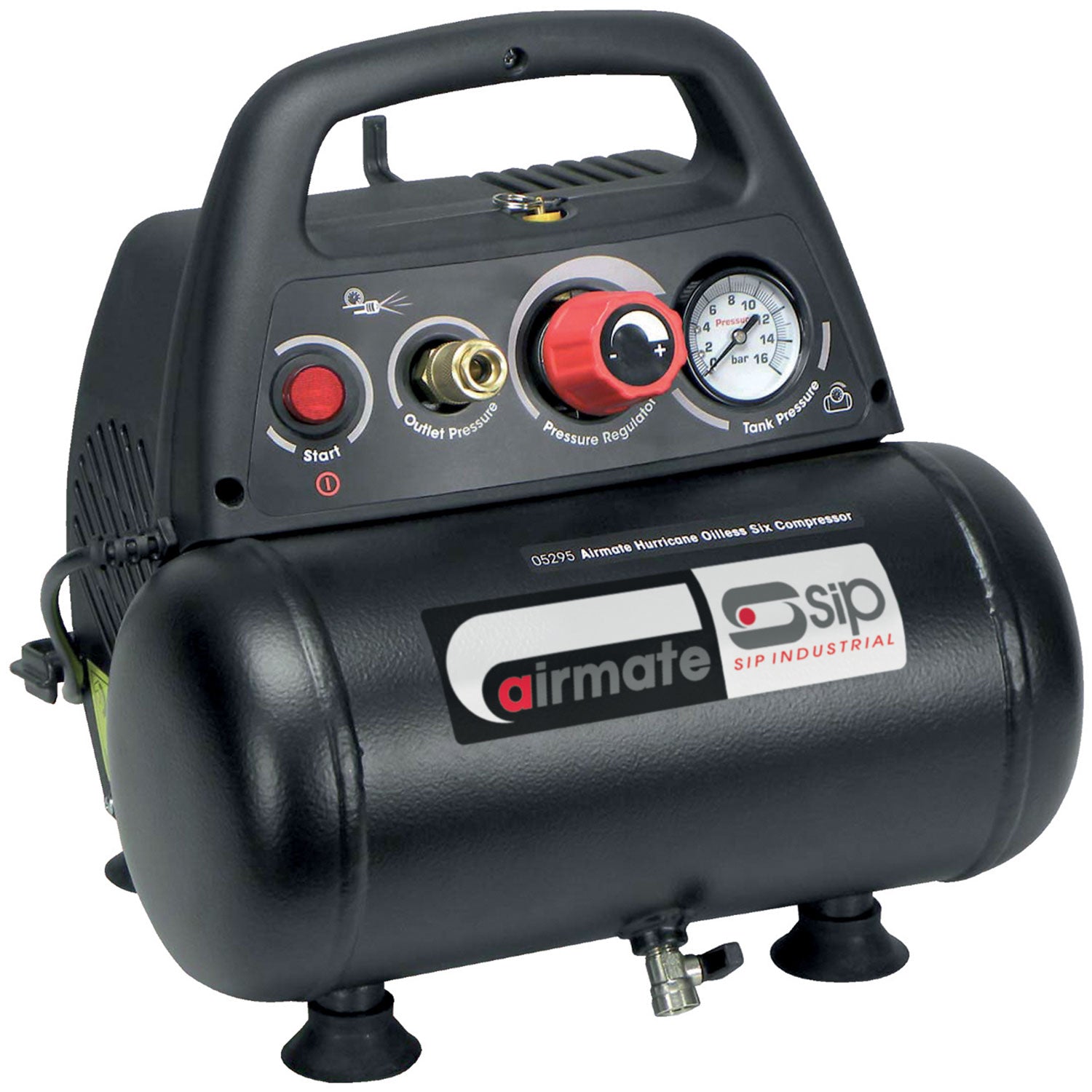 SIP 6ltr Oil-Free Direct Drive Compressor Portable – SIP-05295