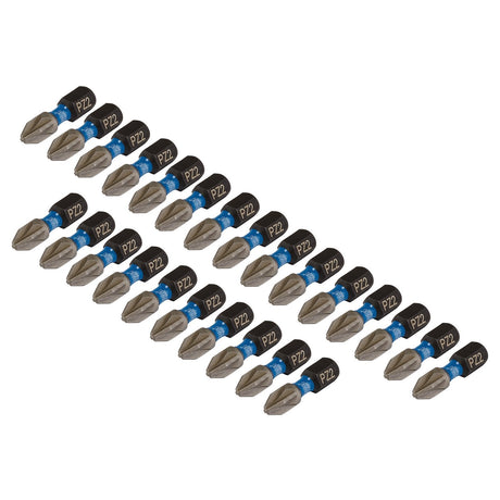 Draper Expert Pz-Type Impact Screwdriver Bits, No.2 X 25mm, 1/4" Hex (Pack Of 25) - IMBH/PZ25/25 - Farming Parts