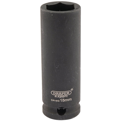 Draper Expert Hi-Torq® 6 Point Deep Impact Socket, 3/8" Sq. Dr., 15mm - 409D-MM - Farming Parts