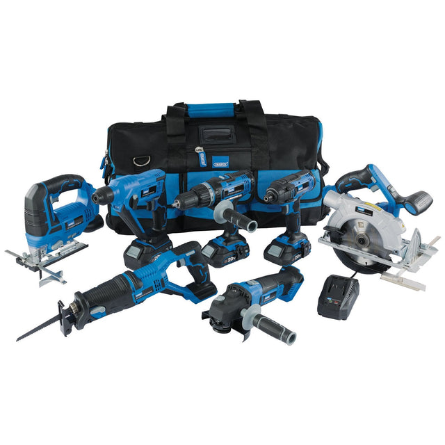 Draper Storm Force&#174; 20V 7 Machine Cordless Kit (12 Piece) - PTK720VMK - Farming Parts