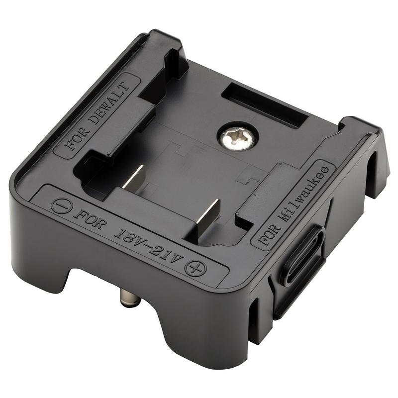 DRAPER EXPERT 24W AC/DC HYBRID WORK LIGHT POWER TOOL BATTERY ADAPTOR COMPATIBLE WITH DEWALT® AND MILWAUKEE® FOR STOCK NO. 04673