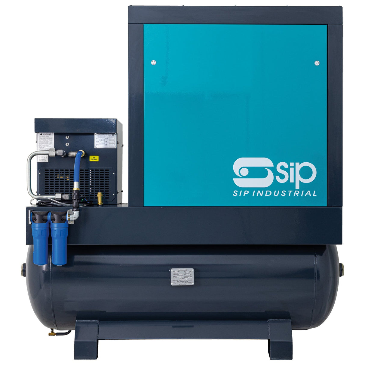 SIP VSDD/RDF 15kW 10bar 500ltr Rotary Screw Compressor with Dryer & Filter | IP-08281 - Farming Parts