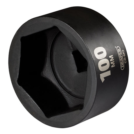 Draper Hi-Torq&#174; Impact Socket, 1" Square Drive, 100mm - 08510 - 6-Point Cr-Mo Steel - 425-MM - Farming Parts