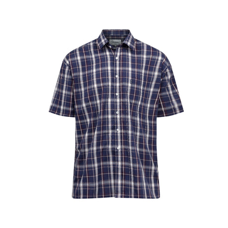 Champion Whitby Polycotton Short-Sleeved Shirt Navy - Farming Parts