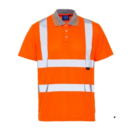 Hi-Vis Reflective Polo Shirt Orange - Farming Parts