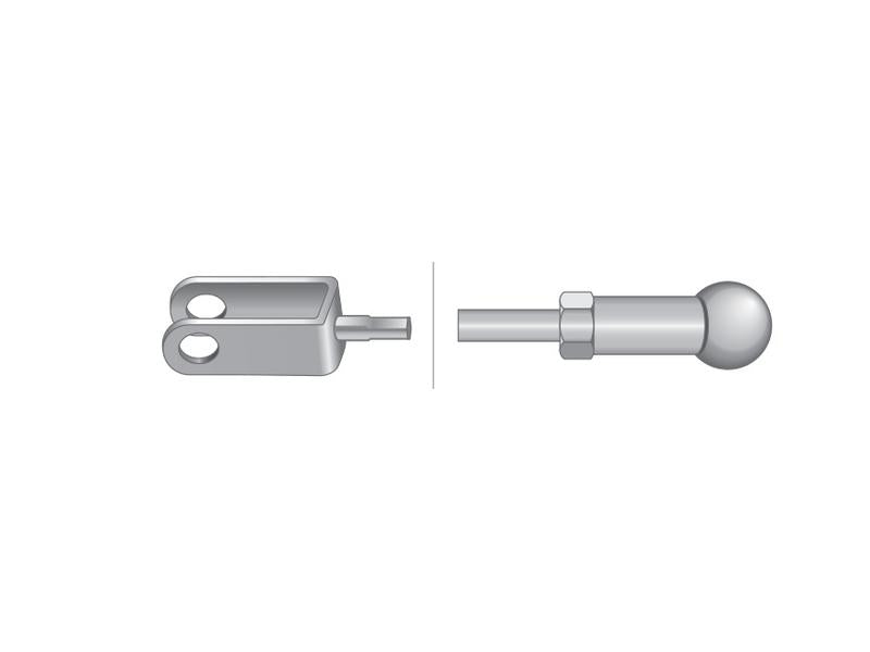 Sparex PTO Clutch Cable - Length: 1624mm, Outer cable length: 1240mm. | S.103209 - Product Image 2