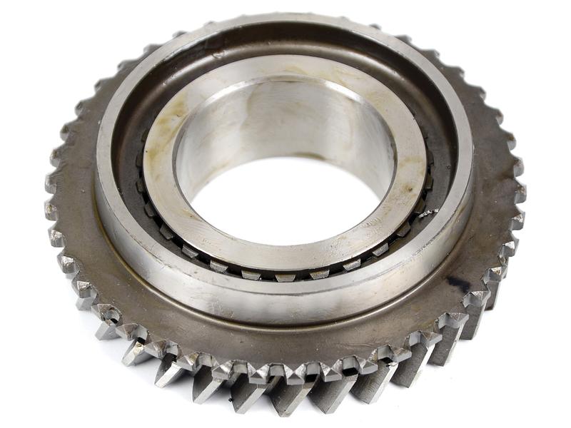 A Transmission Gear (Sparex Part Number: S.108264) with interlocking teeth, featuring a central circular hole, displayed against a plain white background. Perfectly designed for precision and durability, this Sparex gear complies with tariff code 8433900000 regulations.