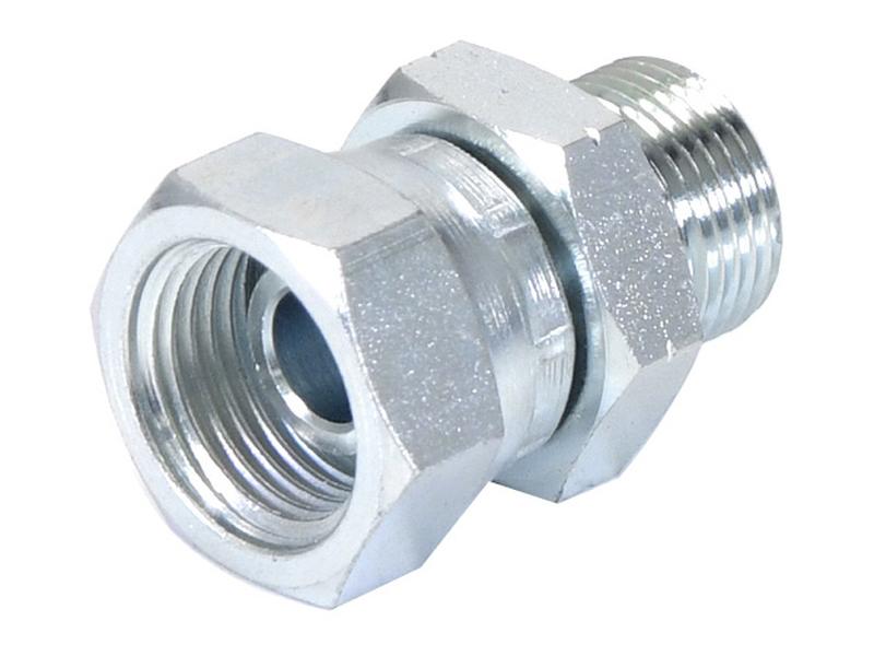 Sparex Hydraulic Adaptor M20 x 1.50 Metric Male x 1/2'' BSP Swivel Female | S.11210 - Product Image 1
