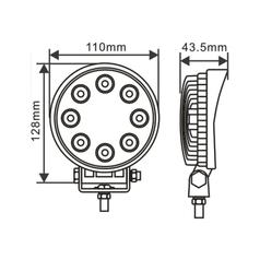 Sparex LED Work Light, Class 1, 1840 Lumens Raw, 10-30V | S.112524