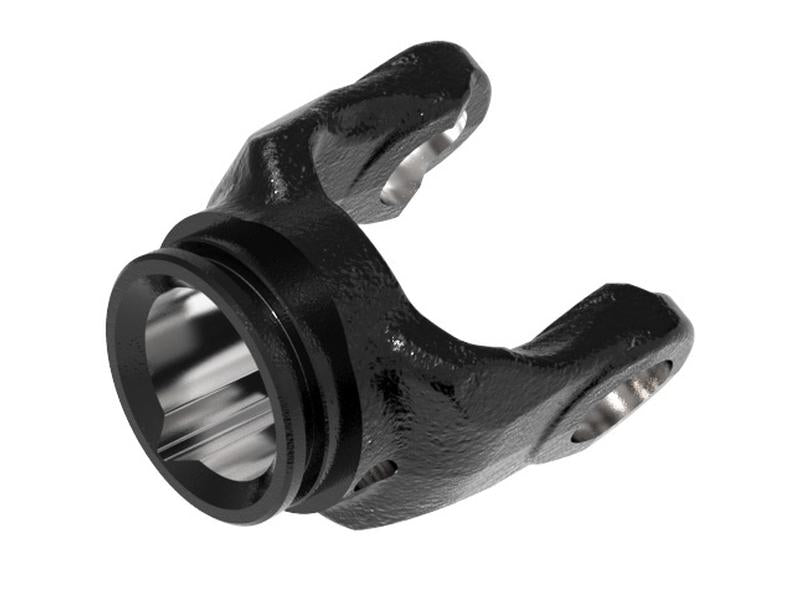 PTO Tube Yoke (U/J Size: 27 X 74.5 MM) Profile: Lemon, Size: 49 X 39.5 X 4.5 MM, Ref: 1b. - Sparex Part S.115406
