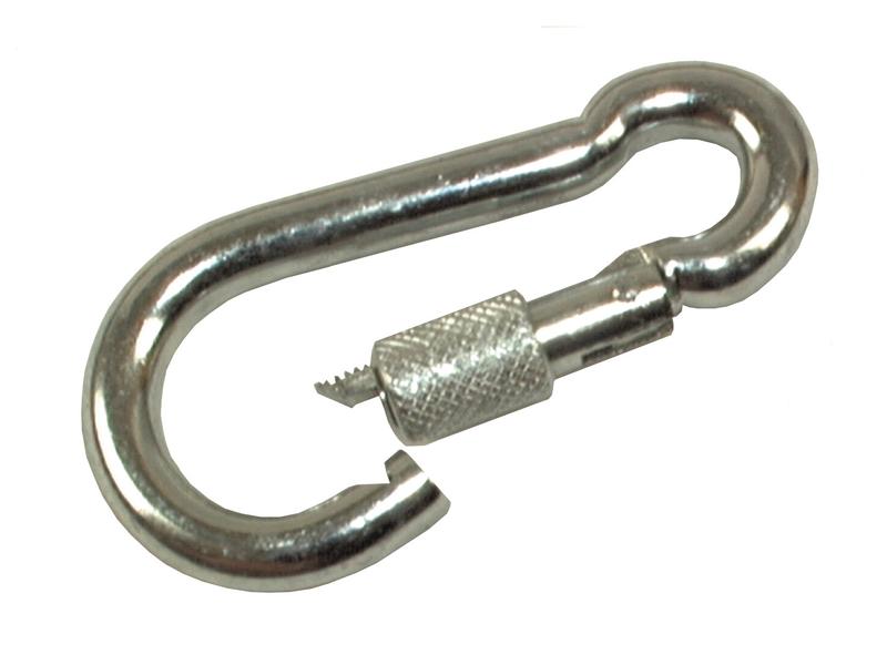 Sparex Snap Hook 8mm x 80mm with Safety Lock Heavy-Duty Steel | S.11817