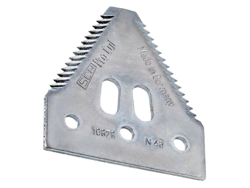 Schumacher Knife section - over serrated - 80.5x76x2.7mm - Hole Ø6.5mm - Hole centres 51.5mm - Replacement for | S.12010560 - Product Image 1