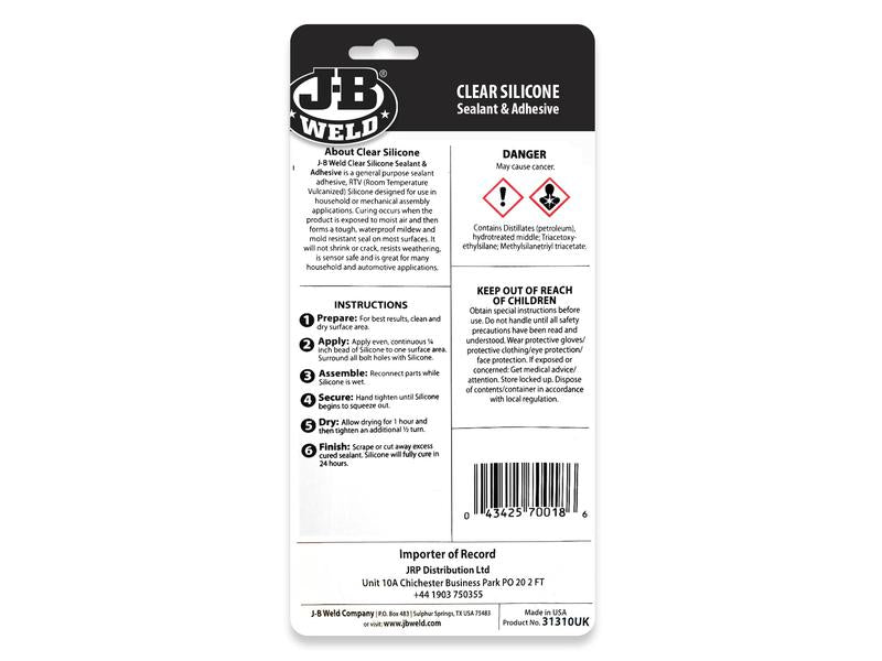 JB Weld Silicone Clear 85g | S.12038830 - Product Image 3