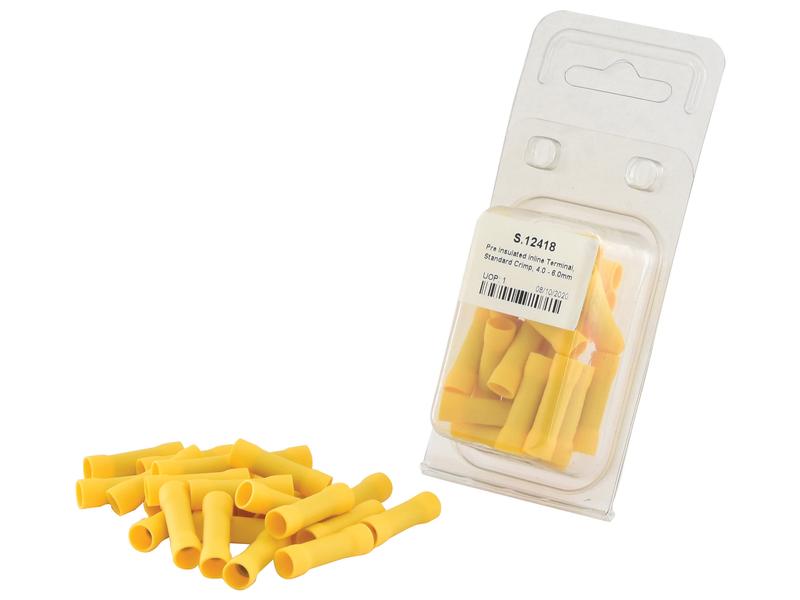 Sparex Agripak Inline Terminal Yellow 5.0mm 25pcs 600V Rated | S.12418