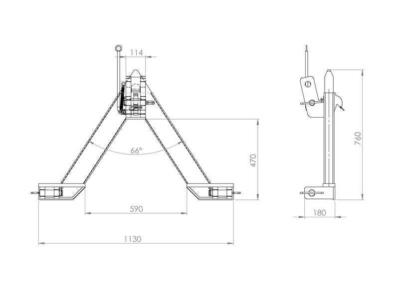 A Frame Quick Hitch System (Cat.3) CE Approved - S.127945