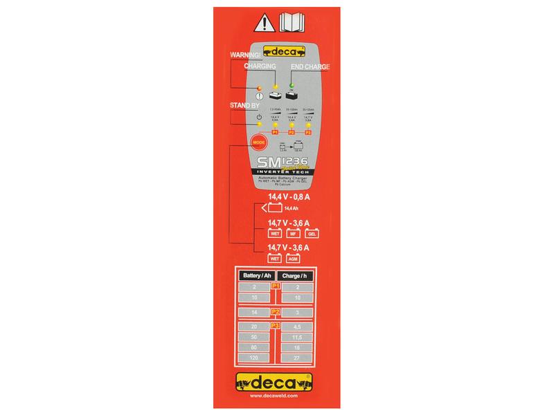 deca Battery Charger - 12VV, 1.2 - 75Ah (UK Plug) | S.129503 - Product Image 2