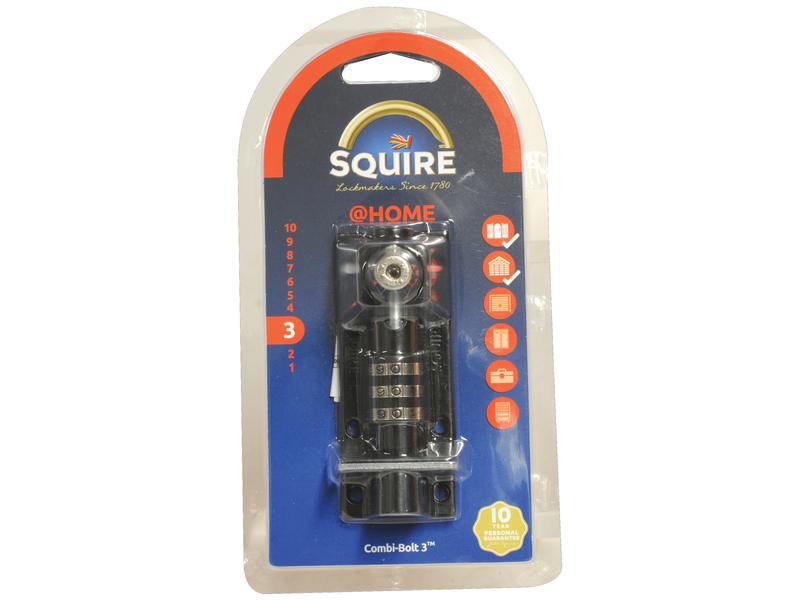 Squire Combi-Bolt 3 - Black Finish (Security Rating: 3) - Sparex Part S.129909