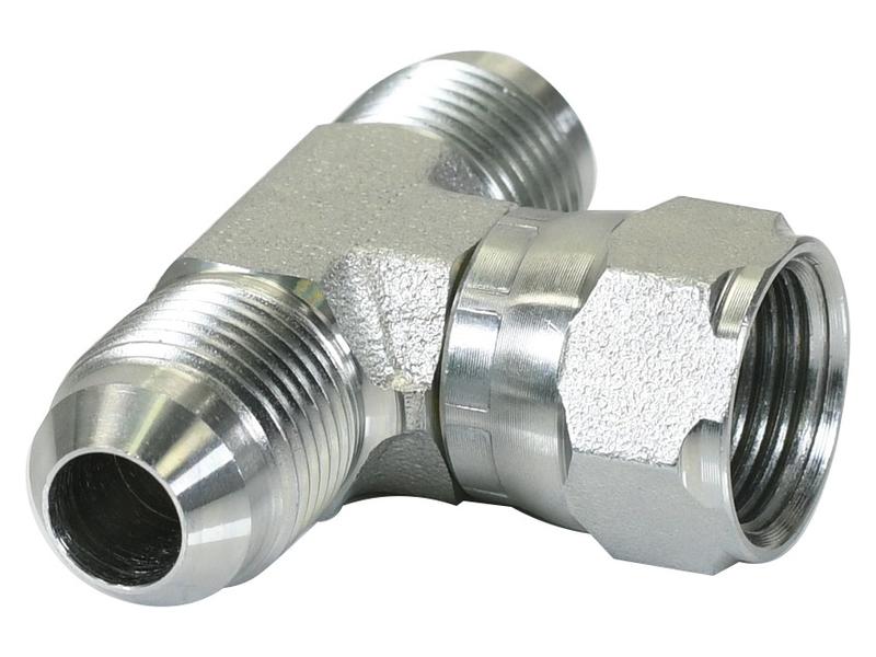 Sparex Hydraulic Tee Piece 3/4'' JIC Male x 3/4'' JIC Male x 3/4'' JIC Swivel Female | S.12995 - Product Image 1