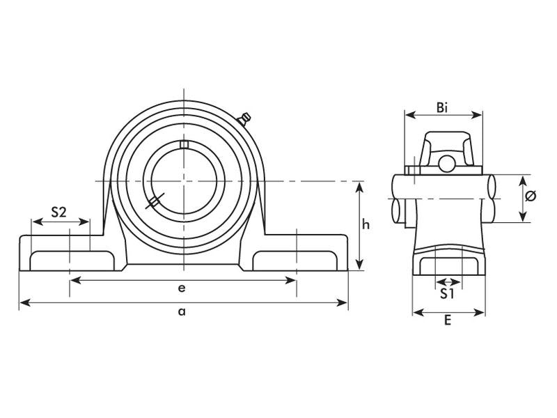 NTN SNR Two-Bolt Pillow Block Bearing (UCPX06) | S.130006 - Product Image 3
