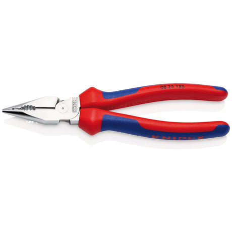 Draper Knipex 08 25 185 Sb Needle-Nose Combination Pliers With Multi-Component Grips Chrome-Plated, 185mm - 08 25 185 SB - Farming Parts