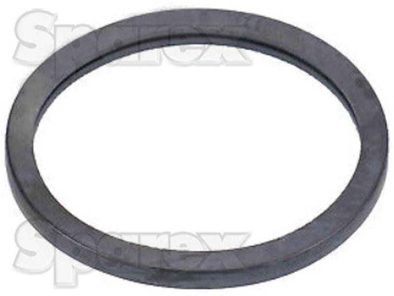 A circular metal washer with the brand name "Sparex" faintly visible in the background, suitable for use with Ford New Holland machinery, identified as Thermostat Gasket | Sparex Part No.S.143650.