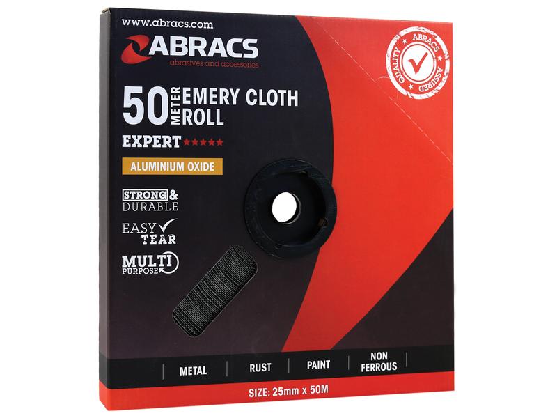 Sparex Emery Cloth Roll P40 Coarse 25mm x 50m Aluminium Oxide | S.14400