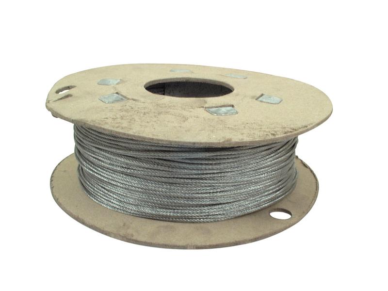 Wire Rope with Steel Core - Steel, Ø2 MM X 220M - Sparex Part S.14542