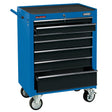 Draper Roller Tool Cabinet, 7 Drawer, 26", Blue - RC7D - Farming Parts