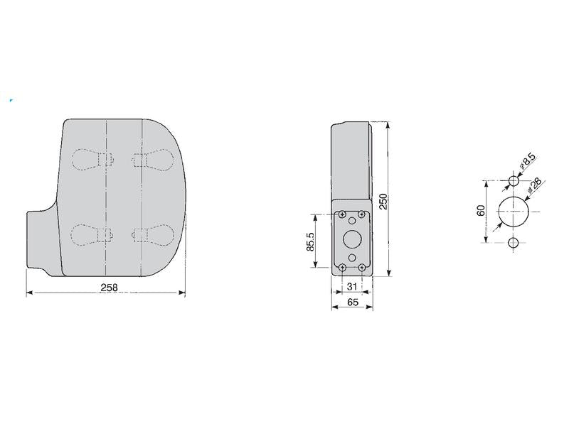 COBO Rear Combination Light, (Halogen), Function: 3, Brake / Tail / Indicator, RH, 12/24V To fit as: 47129205 | S.151535 - Product Image 5