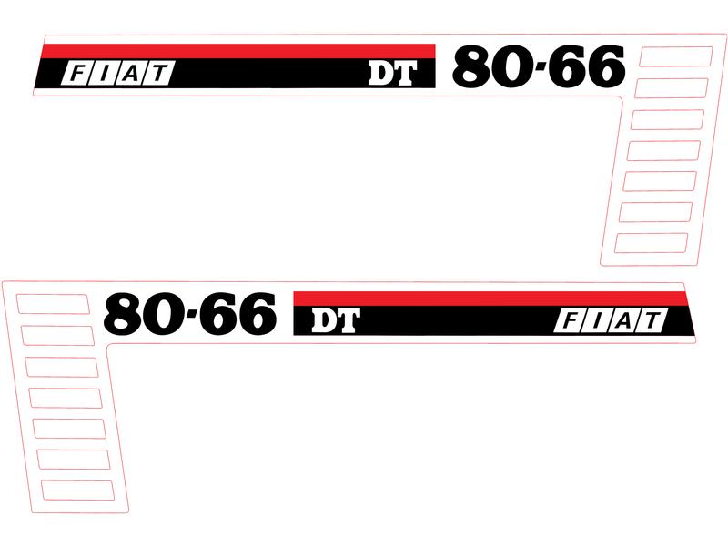 Decal Set - Fiatagri 80-66DT - Sparex Part S.152857