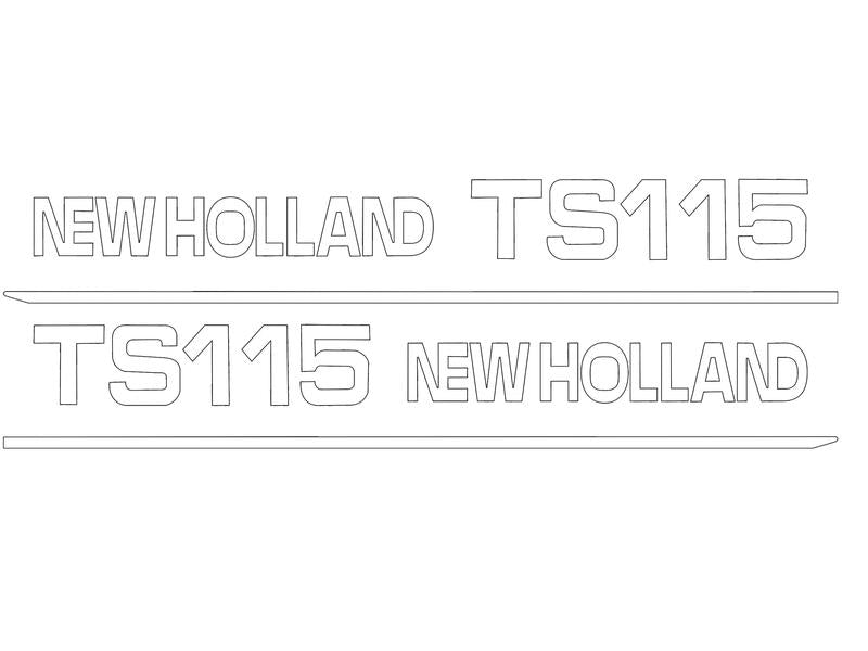 Decal Set - Ford / New Holland TS115 - Sparex Part S.152869