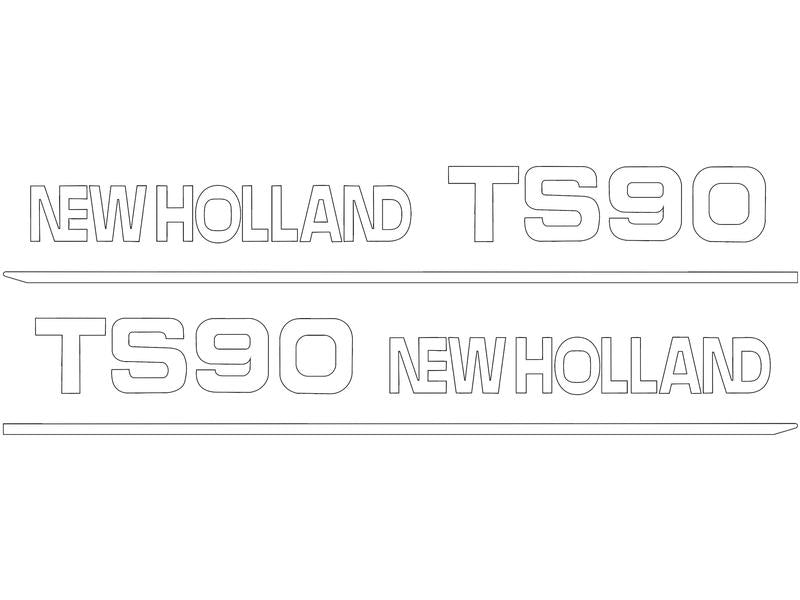 Decal Set - Ford / New Holland TS90 - Sparex Part S.152870