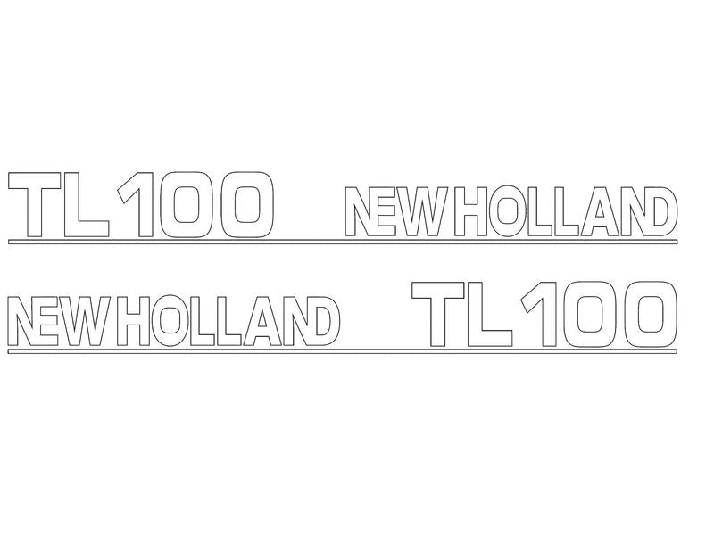 Decal Set - Ford / New Holland TL100 - Sparex Part S.152879
