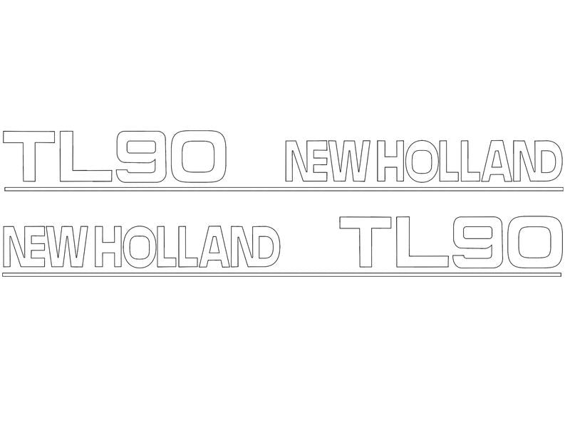 Decal Set - Ford / New Holland TL90 - Sparex Part No. S.152883
