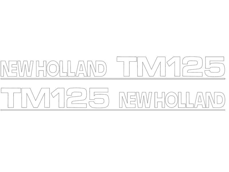 Decal Set - Ford / New Holland TM125 - Sparex Part S.152890